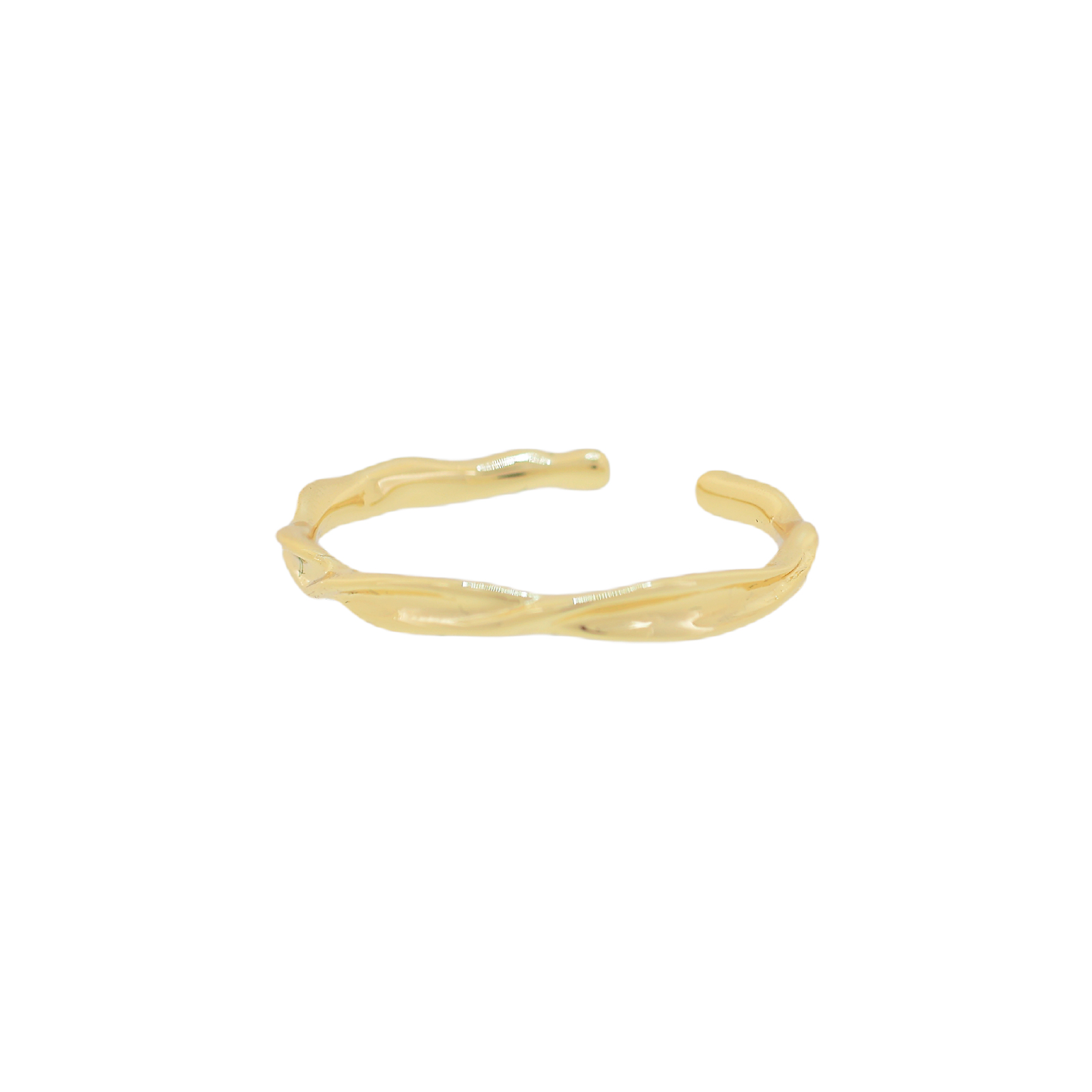 Universal size thin wave ring