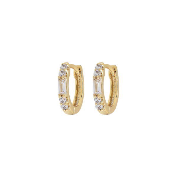 Aro de 8mm con circonitas baguette
