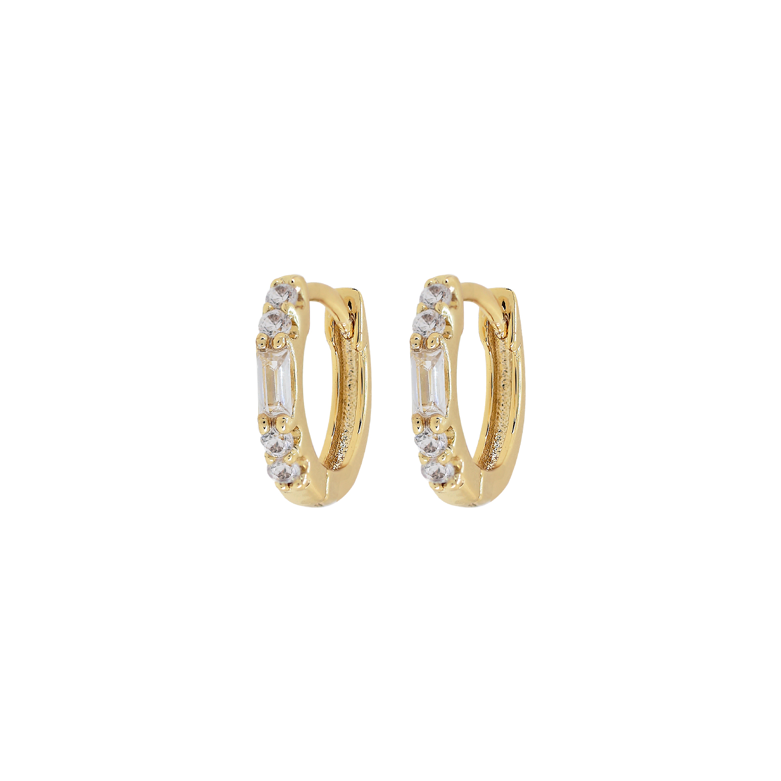 Aro de 8mm con circonitas baguette