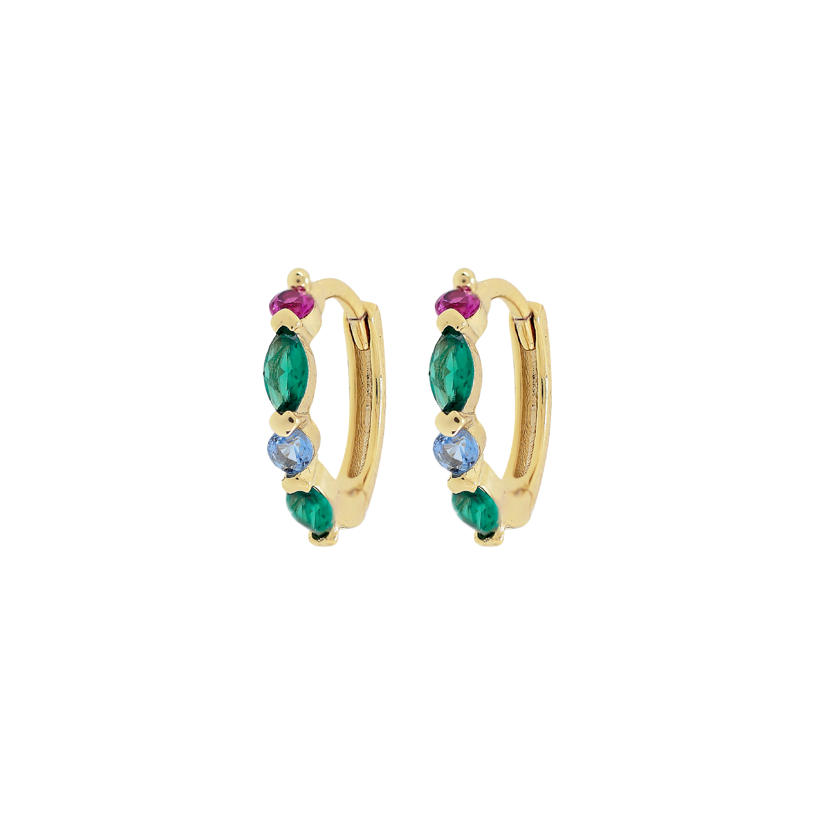 Multicolored hoop earring