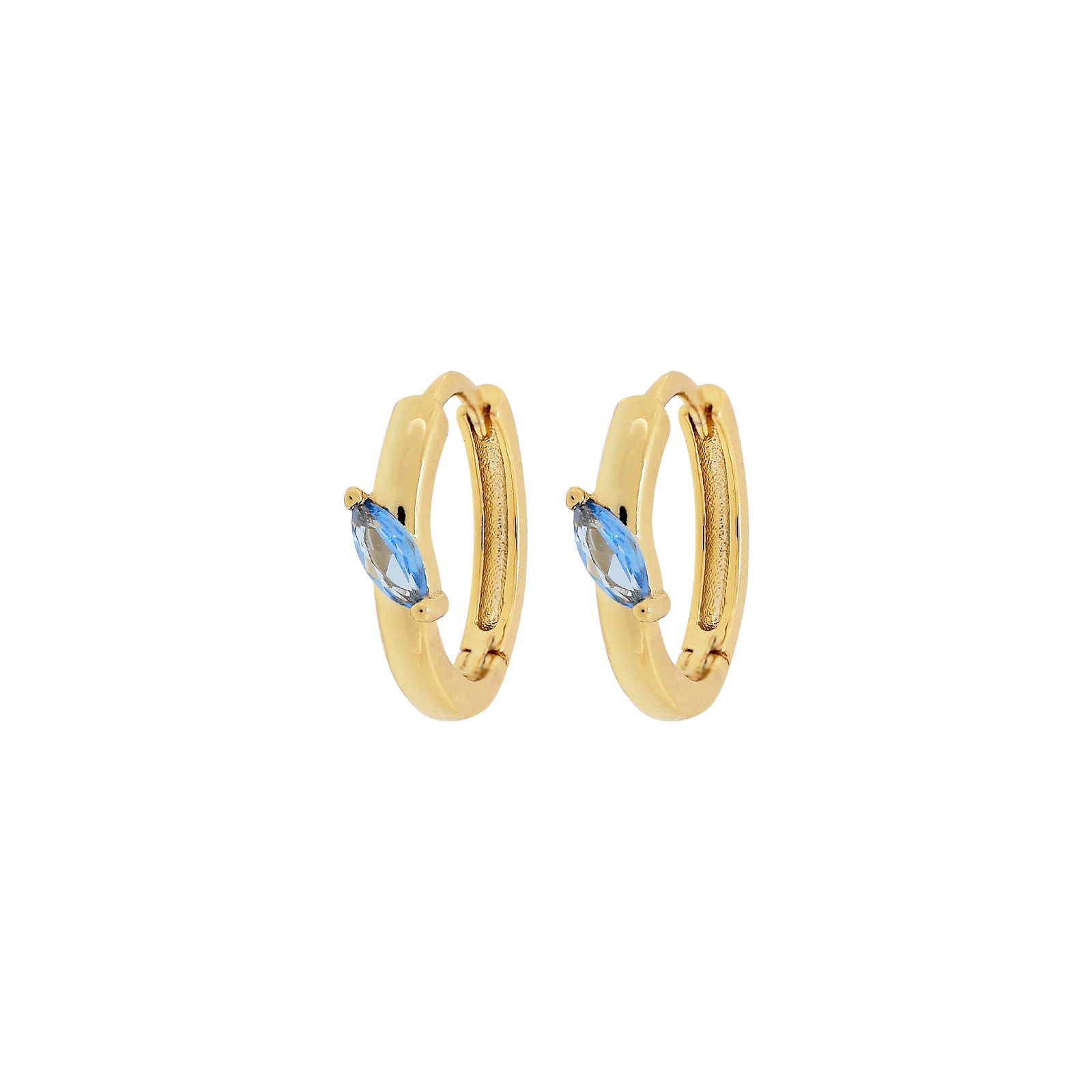 Blue hoop earring