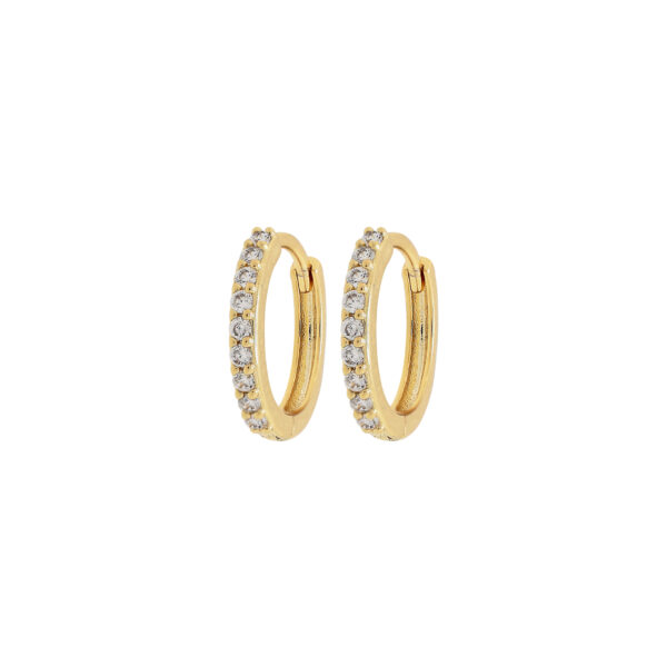 Zirconia hoop earring
