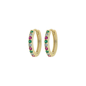 Multicolored hoop earring