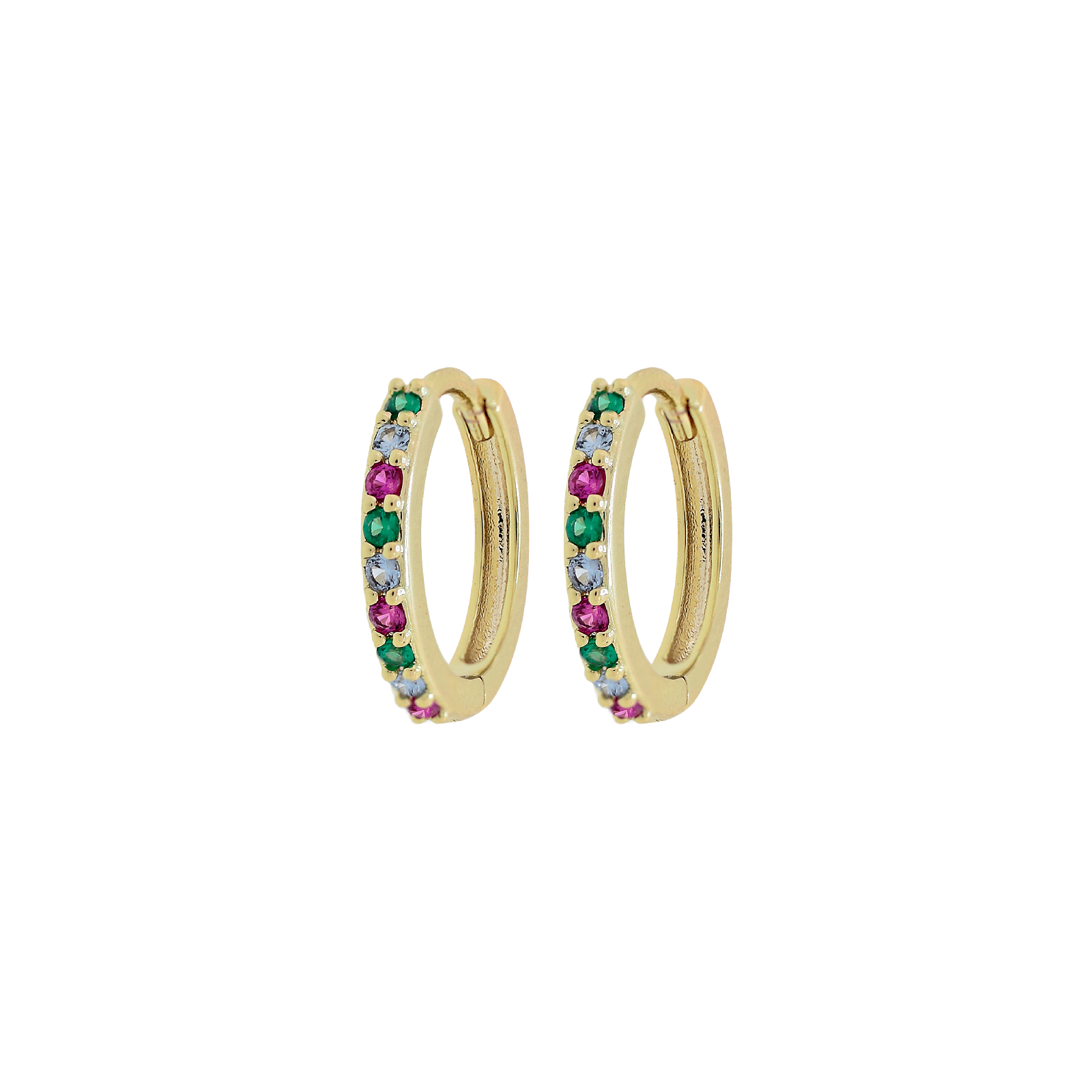 Multicolored hoop earring