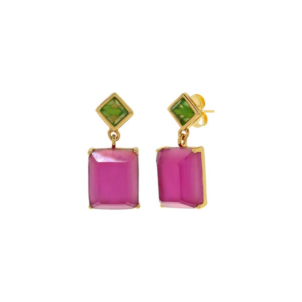 Multicolored Geometric Collection with Mother of Pearl