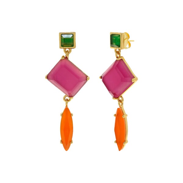 Colección Geométrica multicolor con madreperla