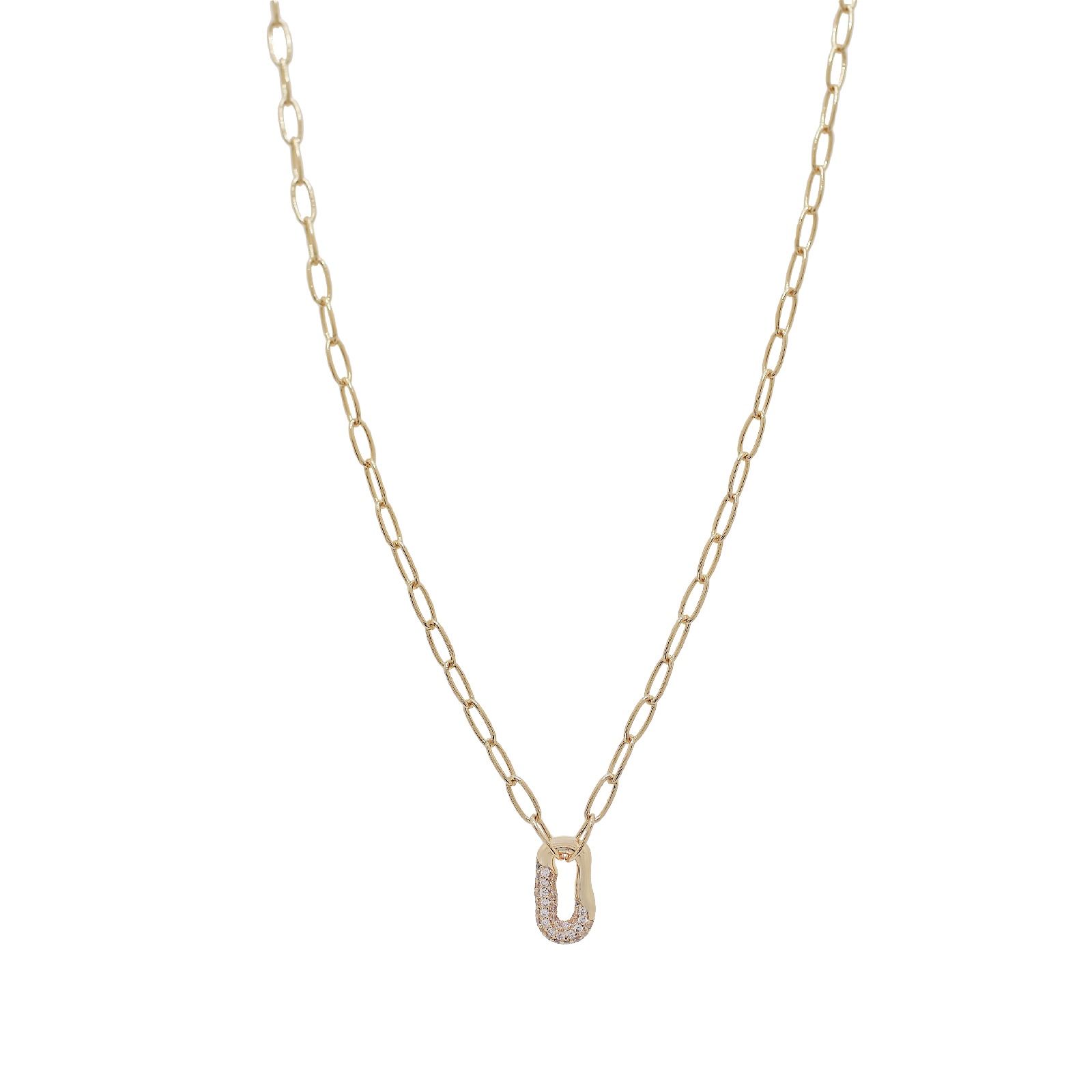 Collar multicirconitas con motivo rectangular